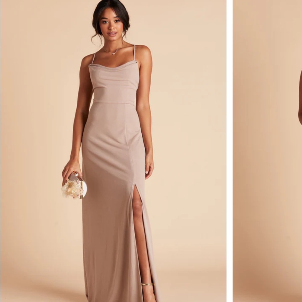 Birdy Grey ash crepe taupe dress xs